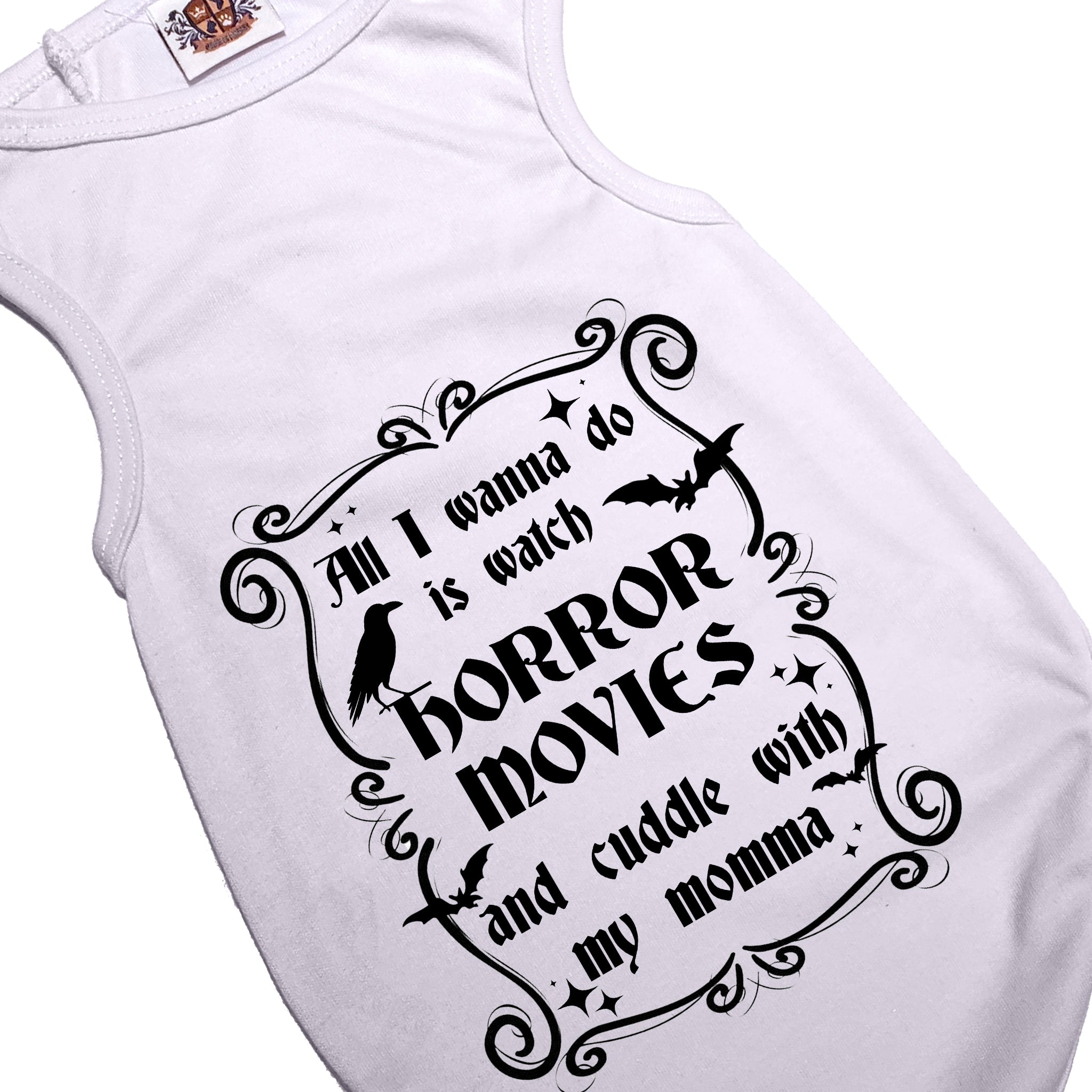 Halloween Dog Shirt | All I Wanna Do Is Cuddle & Watch Horror Movies